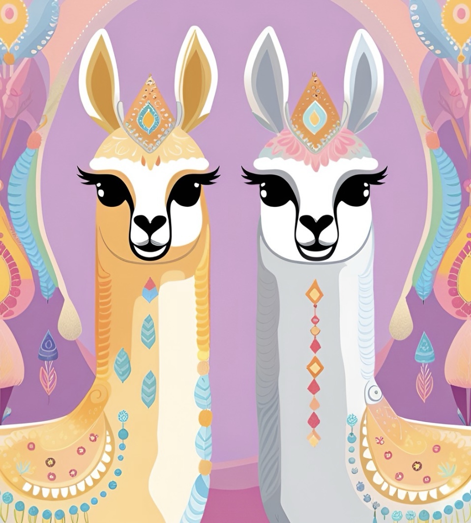The Cosmic Tale of Lenki and Lenlil in Llama Land